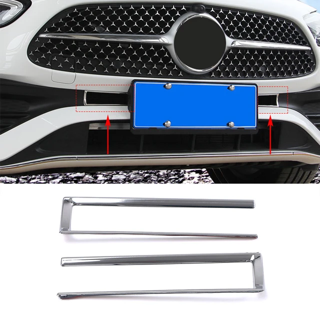 Für Mercedes Benz C Klasse W206 C200 C260 C300 2022 2023 Auto Lizenz Platte  Lufteinlass Grille Rahmen Abdeckung Trim schmücken Pailletten - AliExpress