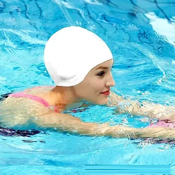Waterproof Silicone Swim Cap 1
