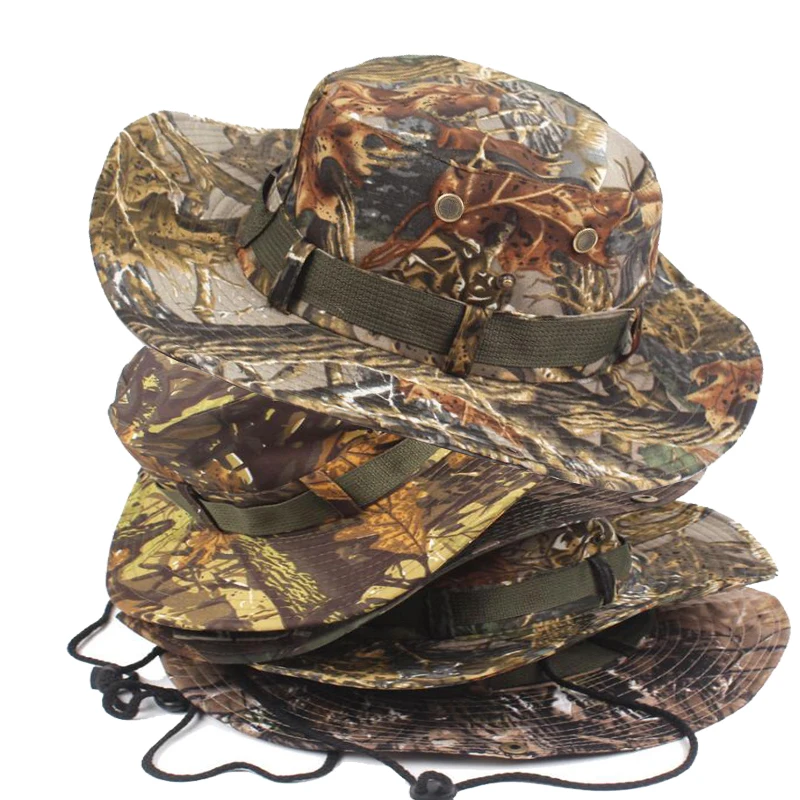 Camouflage Cap Hat Men Women Outdoor Sports Sun Boonie Bucket Fishing Hiking Hunting Climbing camouflage hat,tactical hat,tactical boonie hat