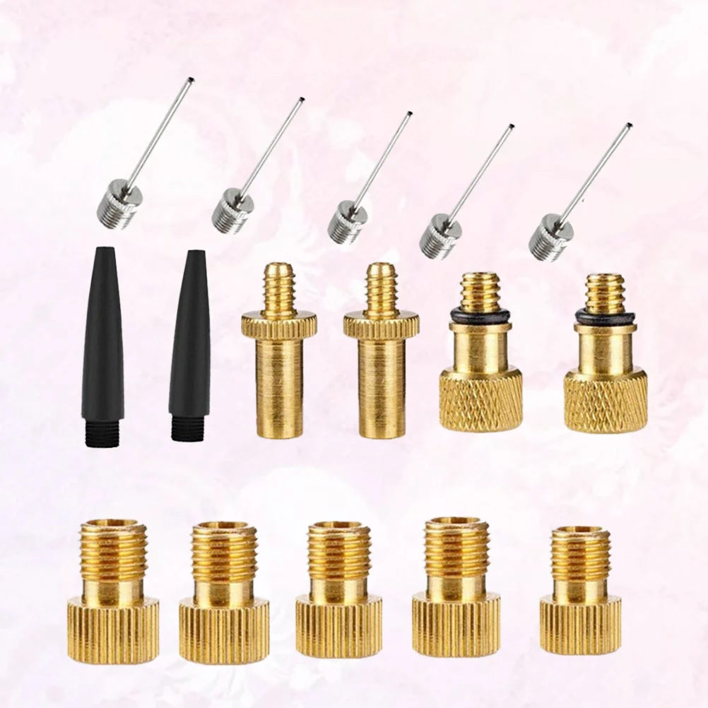 

Copper Schrader Adapter Bike Tire Adapters Pump Adapters Inflation Devices Accessories Fit for Pump Air Compressor 16pcs