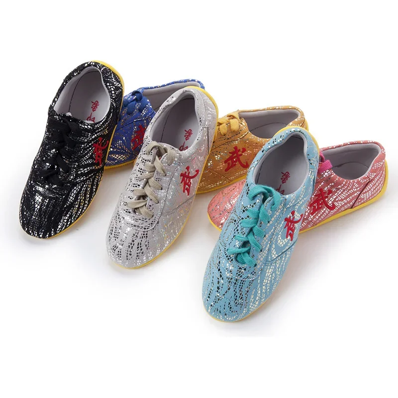 Wushu Tai Chi Shoe,  Soft Tendon At The End Of The Super Fiber Leather  Martial Art Shoes, Children adult kungfu Shoe