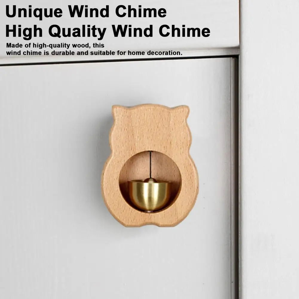 Unique Wind Chime Exquisite Rustic Wooden Wind Chime Doorbell for Home Outdoor Decoration Sturdy Magnetic Hanging Bell Magnetic