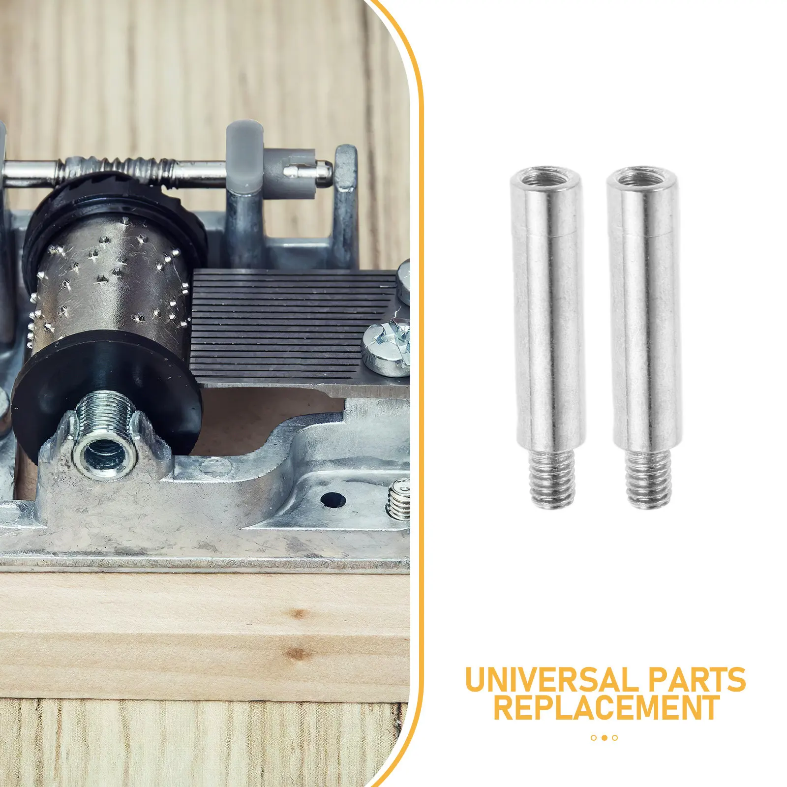 10Pcs 뮤직 박스 수리 부품 금속 막대 연장 바 25Mm 스핀들 샤프트 DIY 무브먼트 액세서리 용 더 긴 교체품