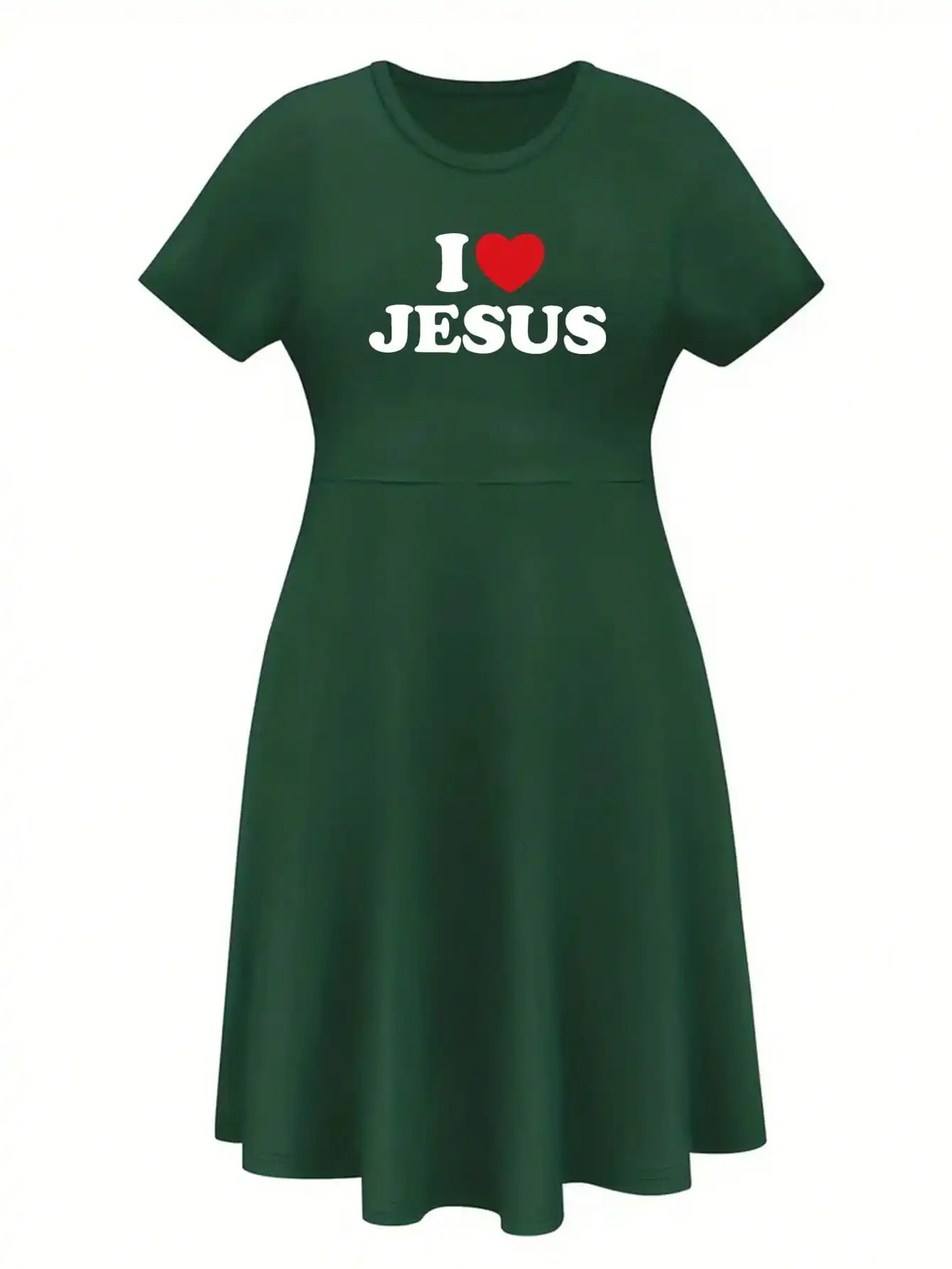 Casual Short Sleeve Heather Grey Christian Faith Skater Dress for Women S80f15090eefe48bf95b8a438b78d2767R