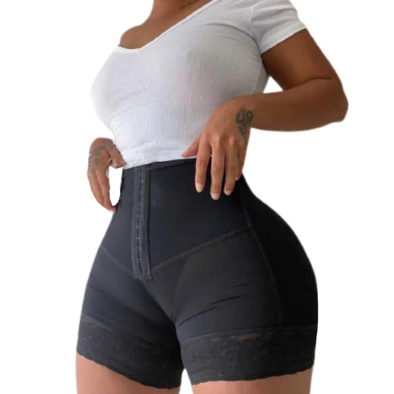 Lace Shaper Shorts Daily Use Sculpting Faja High Compression Butt Lifter High Compression Garment Curvaceous Women's Shapewear