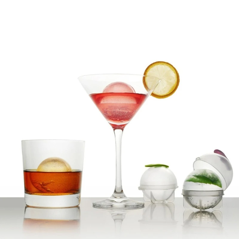 4pcs Party Plastic Ice Tray Cube Round Sphere Ball Maker Brick Mold Mould 35mm ice tray maker