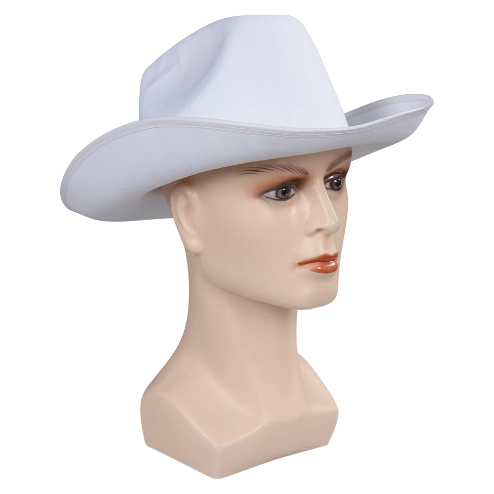 Ken Cosplay White Cowboy Hat Cap Fashion Caps Costume Accessories Adult Halloween Carnival Party Disguise Suits Props
