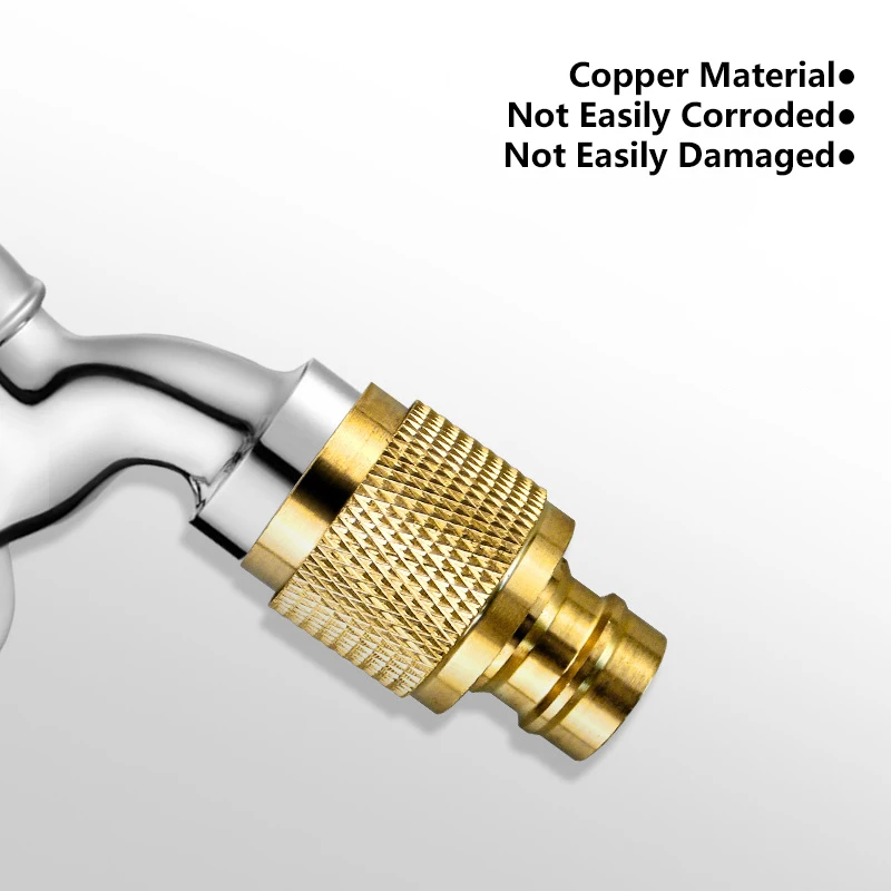 

Universal Faucet Connector Brass Quick Connector Washing Machine Hose Adapter Pipe Connector for Garden Kitchen Bathroom