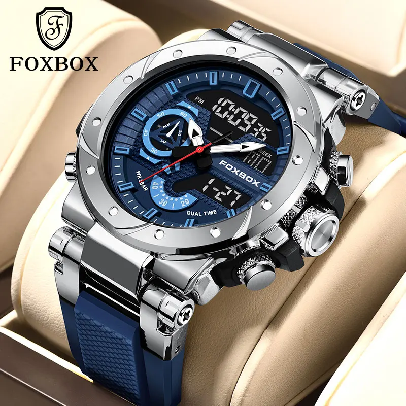 LIGE 2024 NEW Fashion Men's Watches Luxury Original Quartz Digital Analog Sport Military 50M Waterproof Clock Wristwatch For Man foxbox fashion men s watches luxury original quartz digital analog sport wrist watch for men waterproof silica gel strap clock