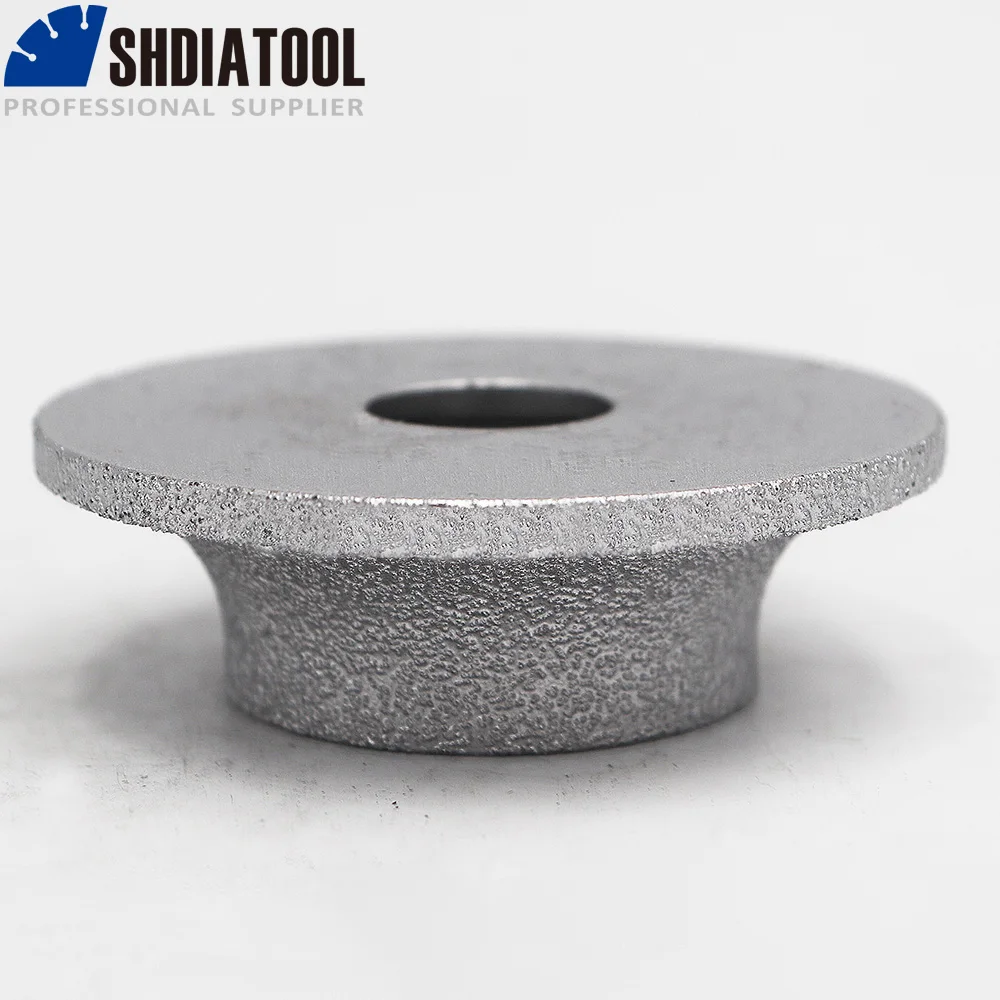 SHDIATOOL 2pcs Dia75mm Vacuum Brazed Diamond Profile Grinding Wheel For Demi-bullnose (15mm+20mm) Vacuum Brazed Diamond Tools