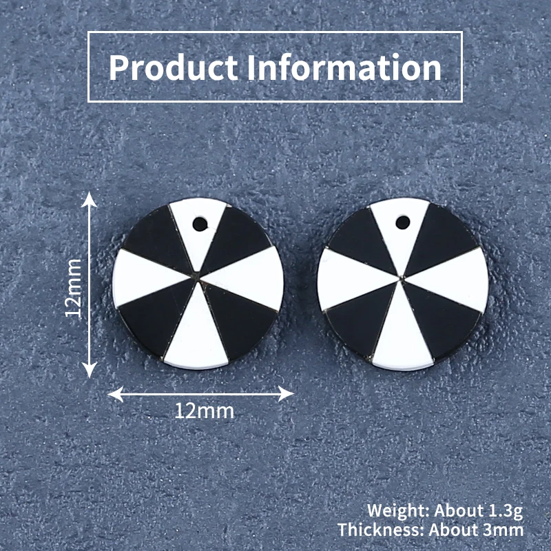 Natural Stone White Agate,Obsdian Round Shape Fashion Jewelry Women Earrings Accessories 12x3mm 1.3g