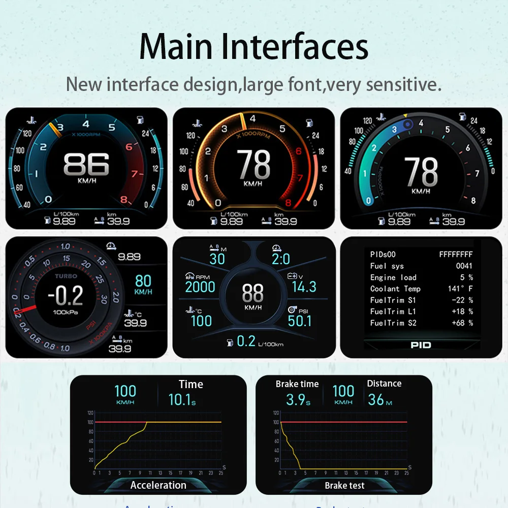 2023 Ʈ ο V63S OBD2 HUD  ڵ  ÷ ٱ ú ð/ µ.  Һ  
