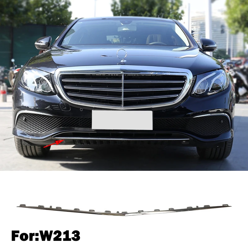 Rear Bumper Trim For 2010-2013 Mercedes E-Class (Driver Side Outer) - Chrome Impact Strip