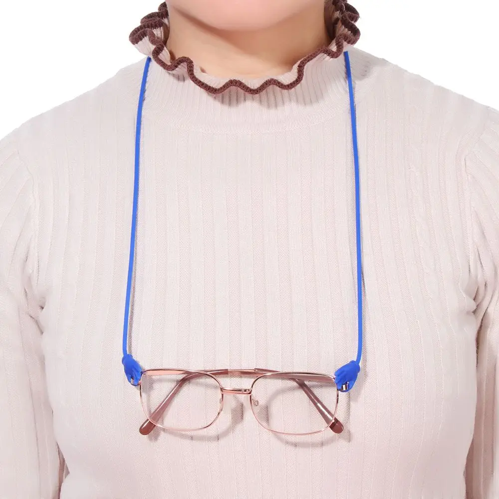 Strapazierfähiges Silikon-Brillenband, hochelastisch, rutschfest, Brillenseil, Halsband, leichtes Brillenband, Brillenkette – Detail 5