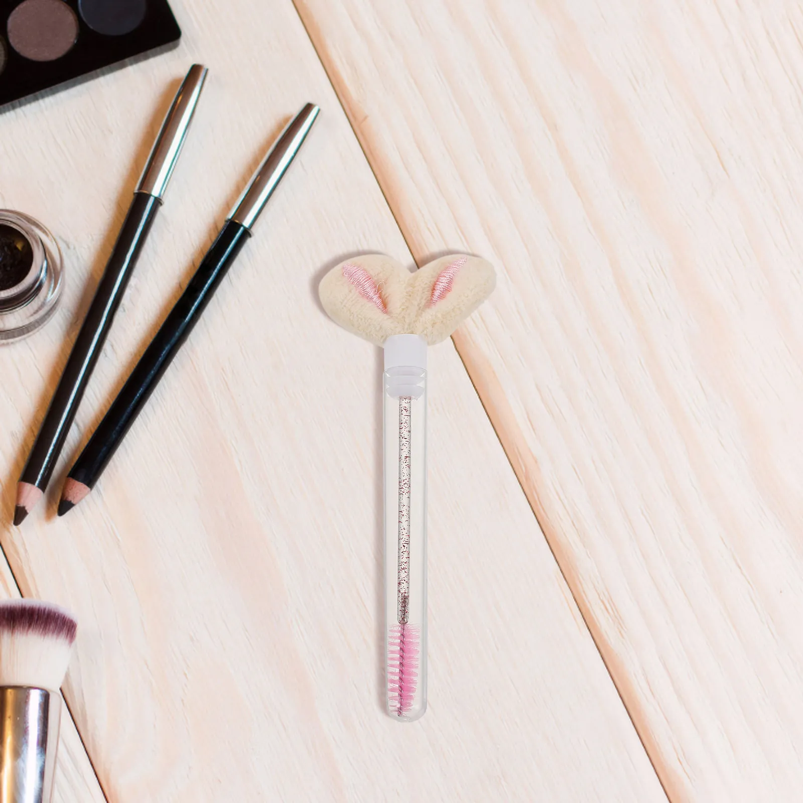 20개 크리스탈 튜브 속눈썹 브러쉬 일회용 속눈썹 스풀리 완드 속눈썹 연장 도구 눈썹 메이크업 어플리케이터 여행용