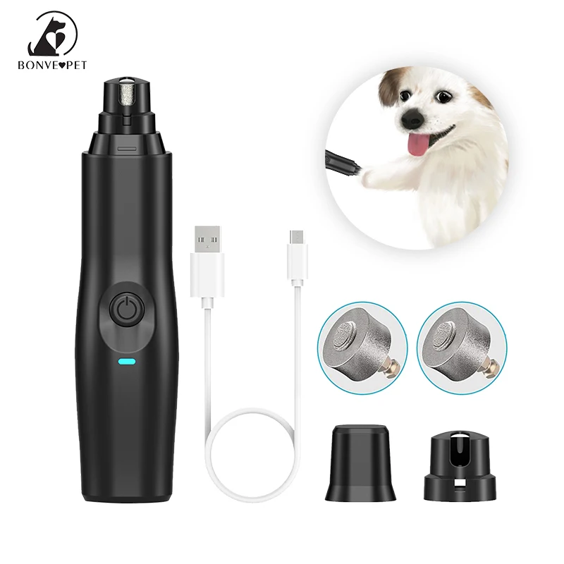 2 Speeds Electric Nail Clipper For Dogs Grooming Rechargeable USB Pets