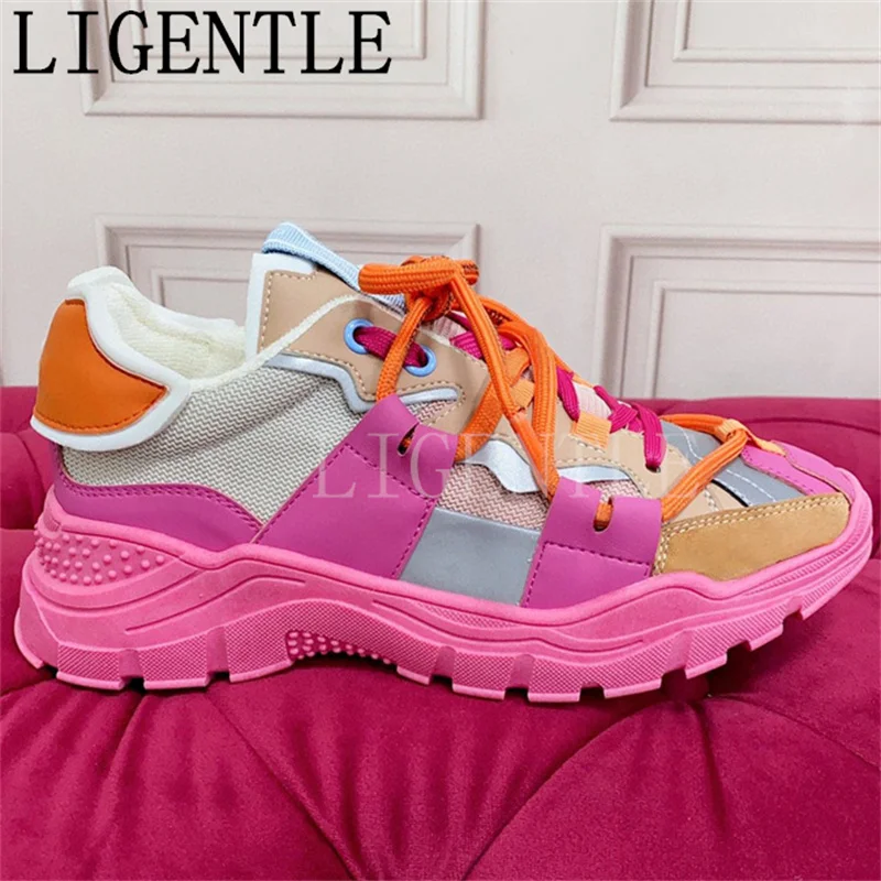 

Туфли Папины на шнуровке, повседневная обувь на плоской толстой подошве, лоскутные кроссовки разных цветов, Повседневная прогулочная обувь унисекс, весна-осень