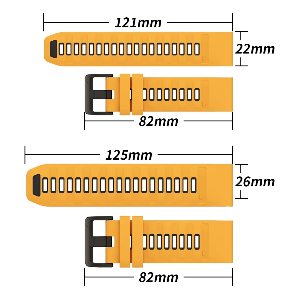 QuickFit 22 مللي متر 26 مللي متر سيليكون 1:1 حزام...