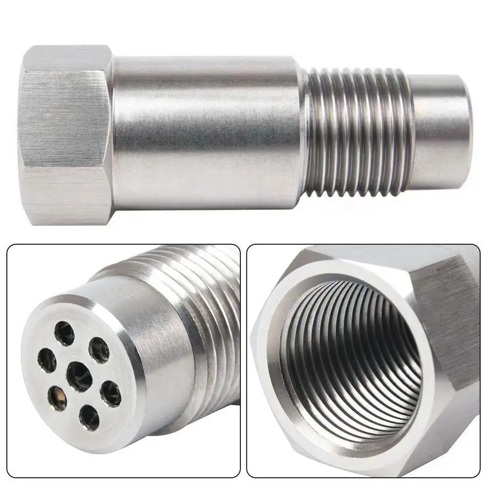Oxygen Sensor Adapter Oxygen Sensor Accessories Car Oxygen Sensor Spacer Adapter Mini Ternary Catalysis Converter CEL Eliminator Check Engine Light M18x1.50