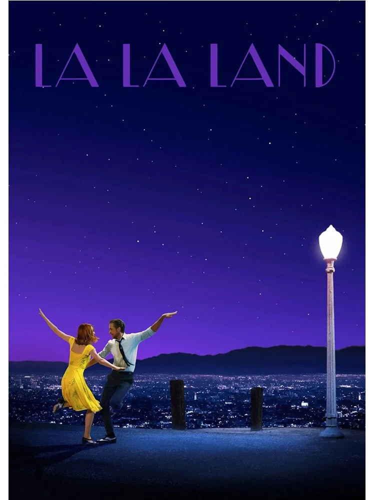 Vintage La La Land Music Movie Poster Canvas Art - City of Stars Modern Wall Decor