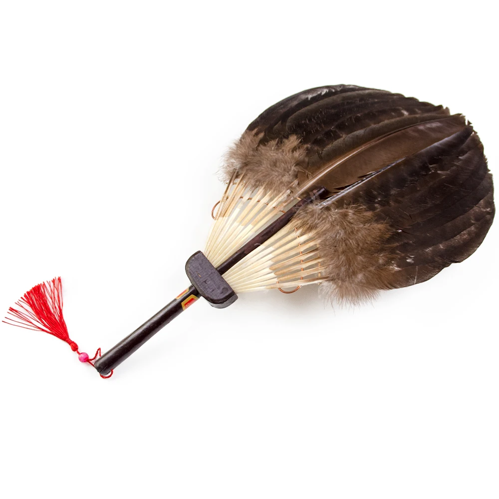 

1pcs New Black Turkey Feathers Fan Craft Drama Stage Carnival Perform Festival Party Natural Plume Hand Fan Home Decoration Prop