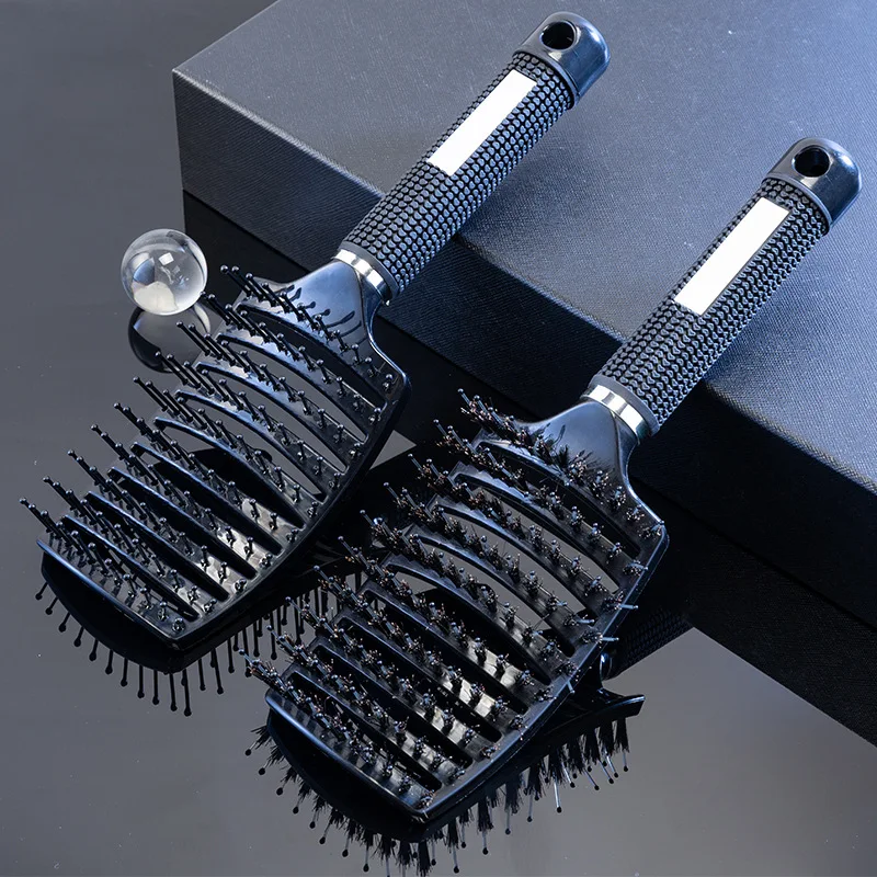 곡선 통풍 Detangling 헤어 브러시 브리 슬 & 나일론 여성 매직 젖은 곱슬 Detangle 헤어 브러시 살롱 헤어 스타일링 스타일링 도구
