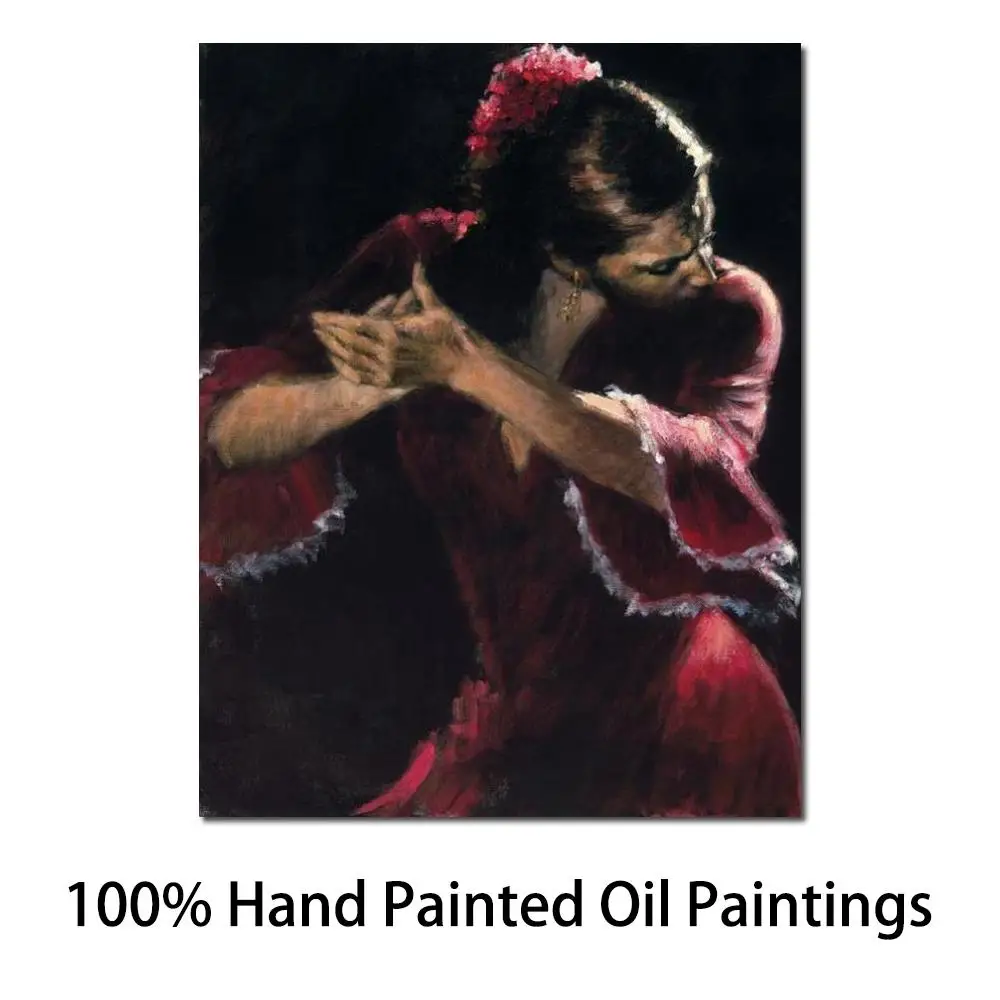 

Modern Pop Art Figure Painting Bedroom Decoration Study for Flamenco Dancer Oil Painting Handmade High Quality
