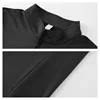 Long sleeved Warm Fleece T-shirts for Men 2023 Winter Half Zip Pullovers Men Breathable Running Fitness Sports Tops Tees Men 6