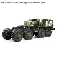 CROSS 1/12 RC Off Road Car Military Truck BC8A Mammoth 8*8 KIT W/ Motor Light System Unassembled Gifts for Boys Model TH11099 1