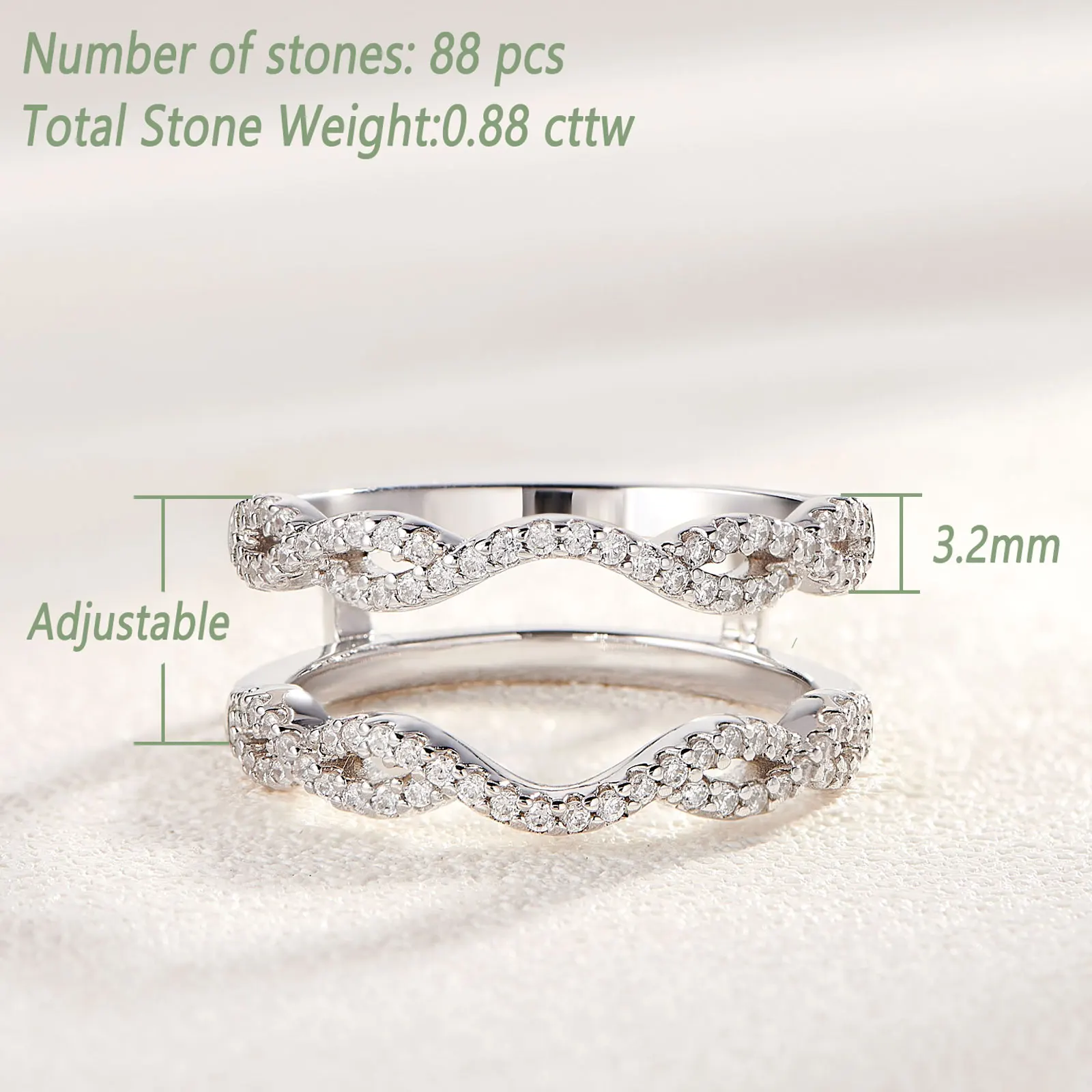 Wedding Ring Guard Band Enhancer Gold  Sterling Silver 925 Ring Enhancer -  925 - Aliexpress
