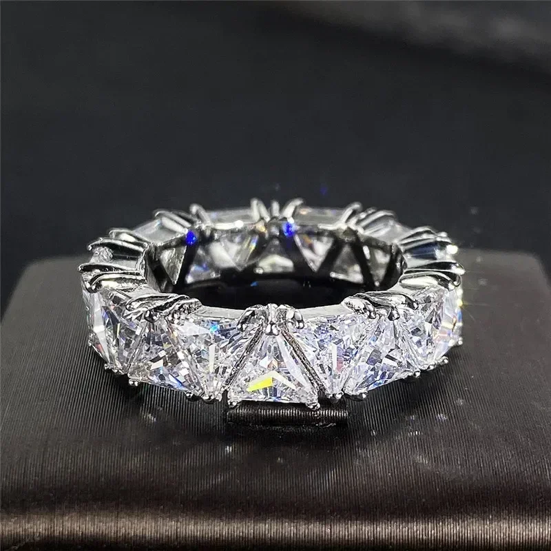 Wedding Rings Women's Unique Triangle Cubic Zirconia Design Jewelry