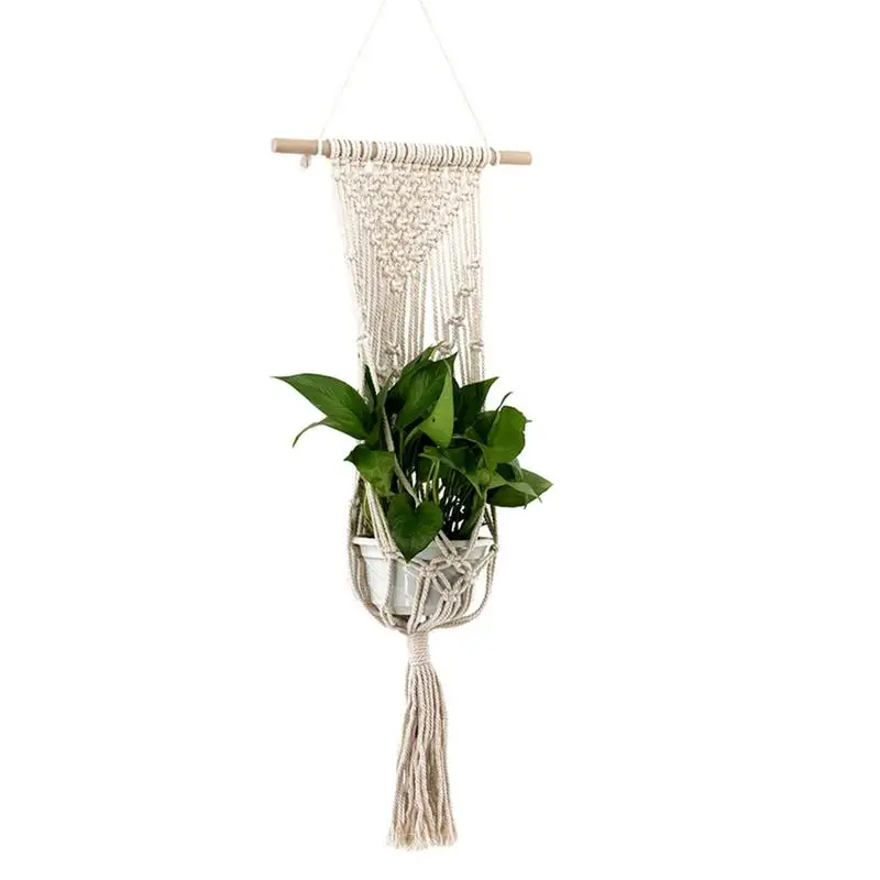 

Macrame Plant Hanger 42.91 Inches Hand-Woven Hanging Planters Basket Flower Pots Stand Holder For Home Decor Ceiling Wall