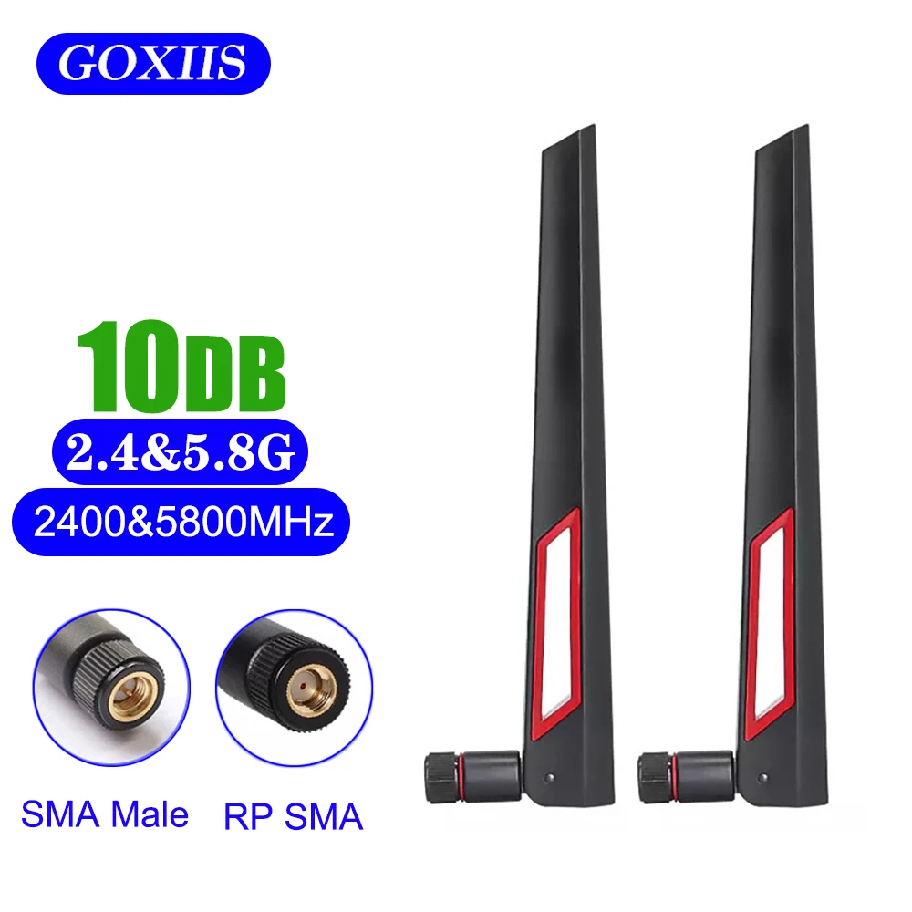 2.4G 5G 5.8G WIFI Antenna Dual band 10dbi SMA Male RP SMA Universal Antena wifi for Amplifier WLAN Router signal Booster Antenne