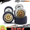 1/64 Wheels with Rubber Detachable tread pattern Tires Refitting Parts for Model car Hot Wheels Matchbox Tomica D:11mm+13mm 1Set 4