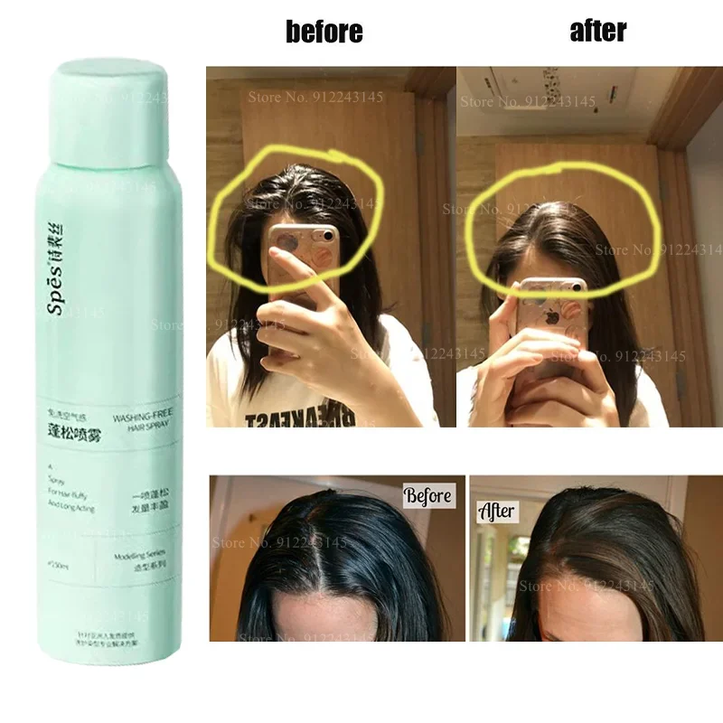 Spray pour les cheveux secs sans lavage, sensation d'air moelleux et  contrôle de l'huile