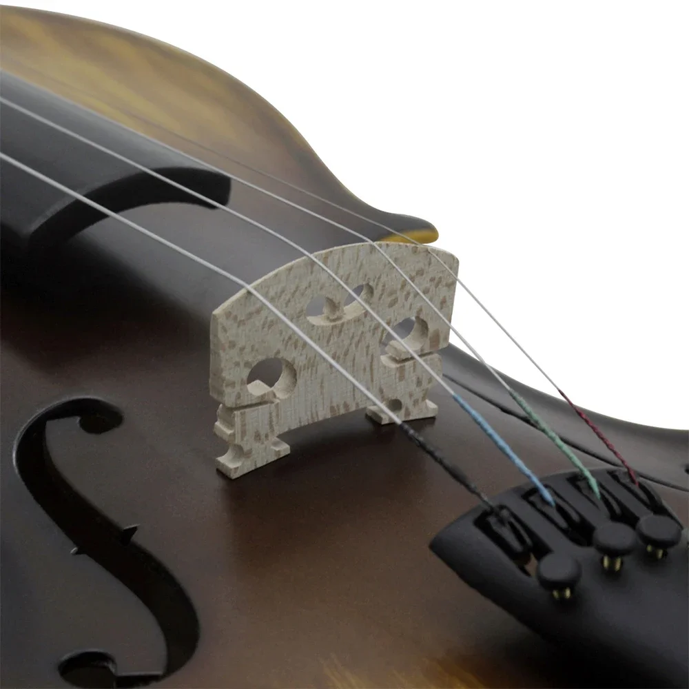 4/4 Acoustic Violin Retro Matte Basswood Solid Wood Fiddle with Violin Case Bow Accessories Professional Stringed Instruments