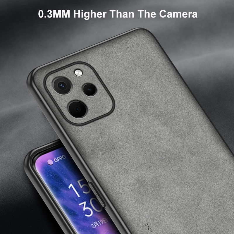 Luxury PU Leather Matte Phone Case with Full Camera Protection