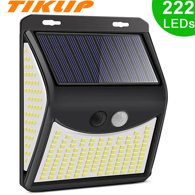 222 LED Solar Lamps Outdoor Sunlight Powered 4 Modes Waterproof Solar Led Light With Motion Sensor For Street Garden Decoration