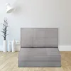 Convertible Fold Down Chair Flip Out Lounger Sleeper Bed Couch Grey 5