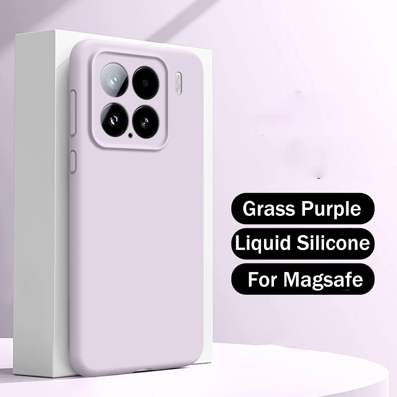 Luxury Liquid Silicone MagSafe-Compatible Matte Soft Magnetic Skin Cover