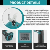 Sécateur électrique sans fil Makita 18V 45mm sans balais, 2 vitesses, pour jardin, arbres fruitiers et bonsaïs 3