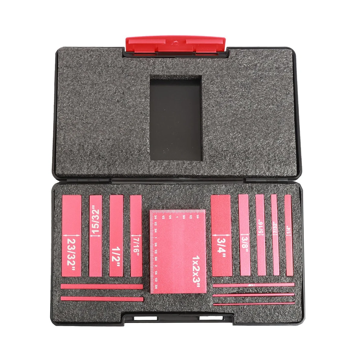 

Набор для измерения высоты блока, набор для измерения высоты, твердый нержавеющий монтажный стержень из алюминиевого сплава для деревообработки (красный)