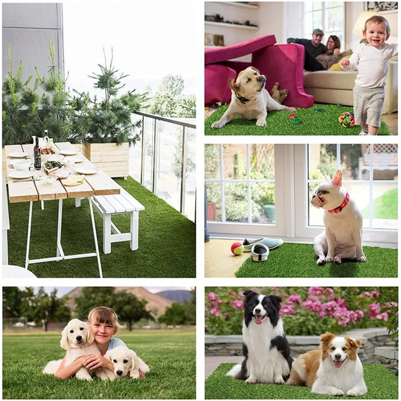 Artificial Grass, Professional Dog Grass Mat, Toilet Training Carpet, Large Lawn Outdoor Carpet Terrace Lawn(80X100cm)