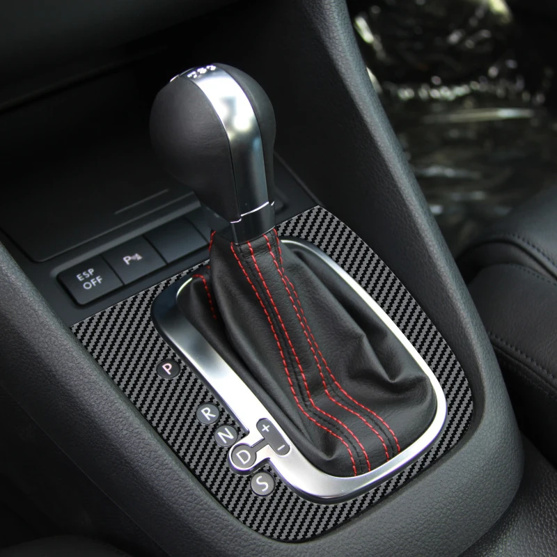 Car Badge Sticker Carbon Fiber Car Interior Gear Panel Trim Suitable For Volkswagen Golf 6 MK6 GTI GTD R TSI 2008-2012 car sticker