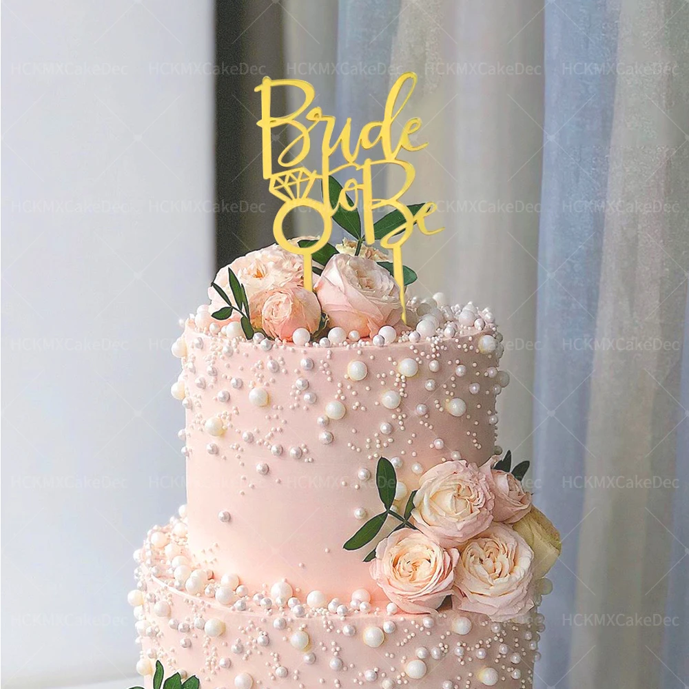Gold Bride To Be Cake Topper 3
