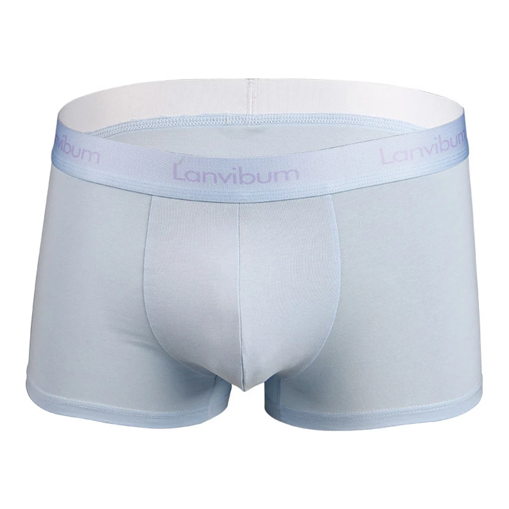 

Sexy Men Cotton Boxers Big Pouch U Convex Briefs Thin Quickly Dry Underwear Summer Breathable Short Trunks Solid Underpants