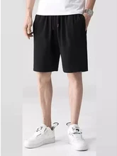 

Stretch Rayon Ice Silk Shorts Men Breathable Loose Size Beach Shorts Quick Dry Shorts Causal Mesh Running Pants Mens