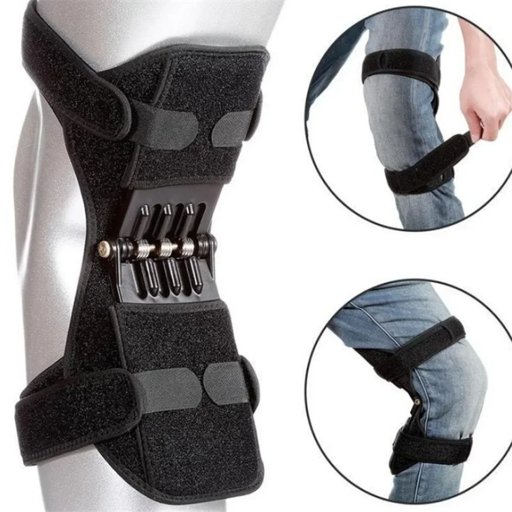 Sport Joint Patella Power Lift Knee Braces Elderly Walking Support Protect Fixed Booster Breathable Rebound Spring Knee knee protection pad,knee pads