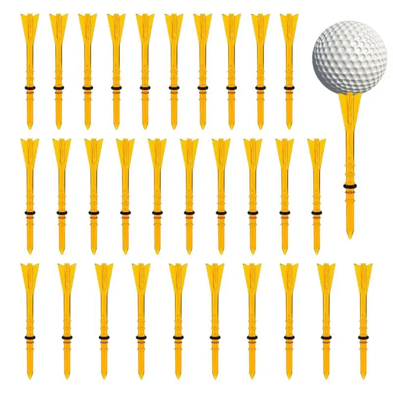 

Golf Tee 30PCS Unbreakable Professional Tall Golfing Tees Durability Adjustable Golf Tees to Tee Shot Reduce Friction