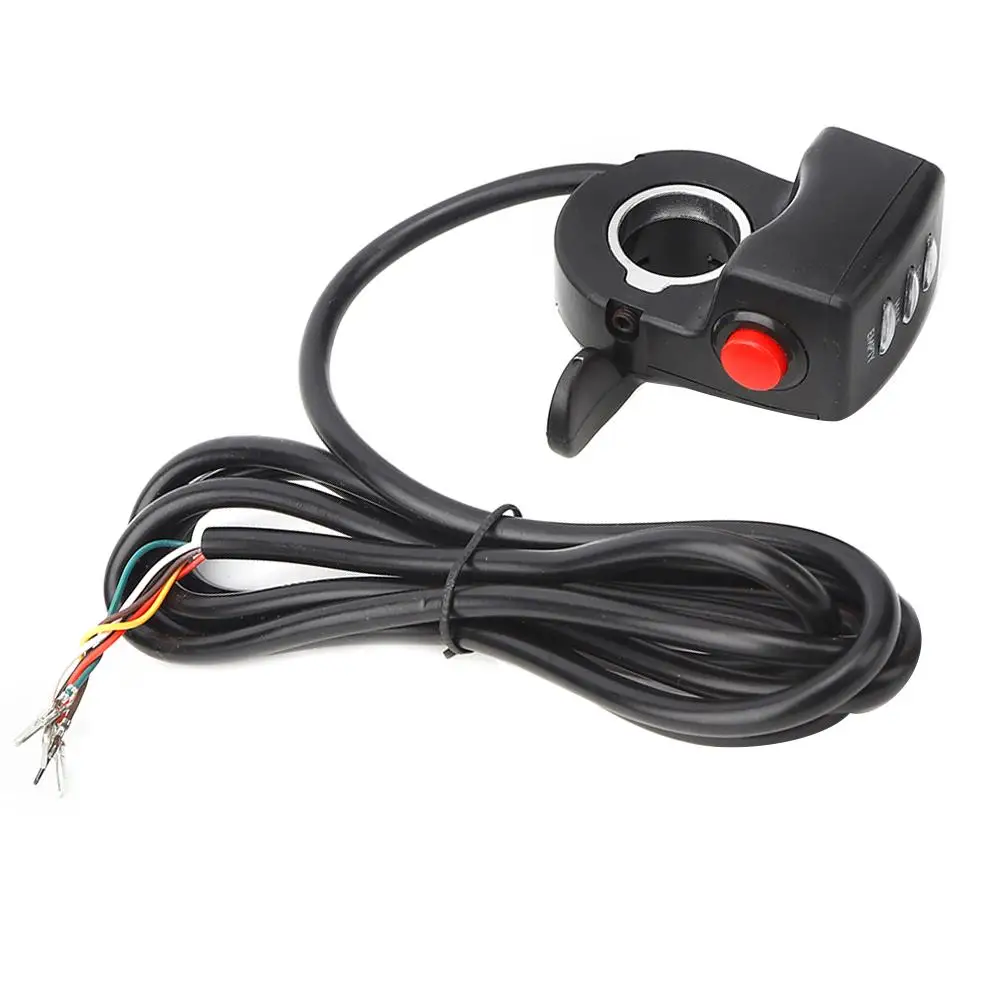 

Electric Scooter 48V Thumb Throttle with Headlight Button and Voltage Display for Electric Bicycle